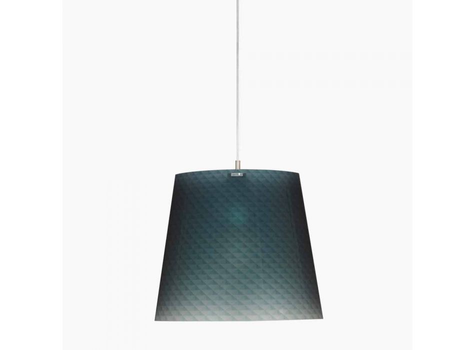 Lampe suspension contemporaine en polycarbonate, diamètre 42cm, Rania Viadurini