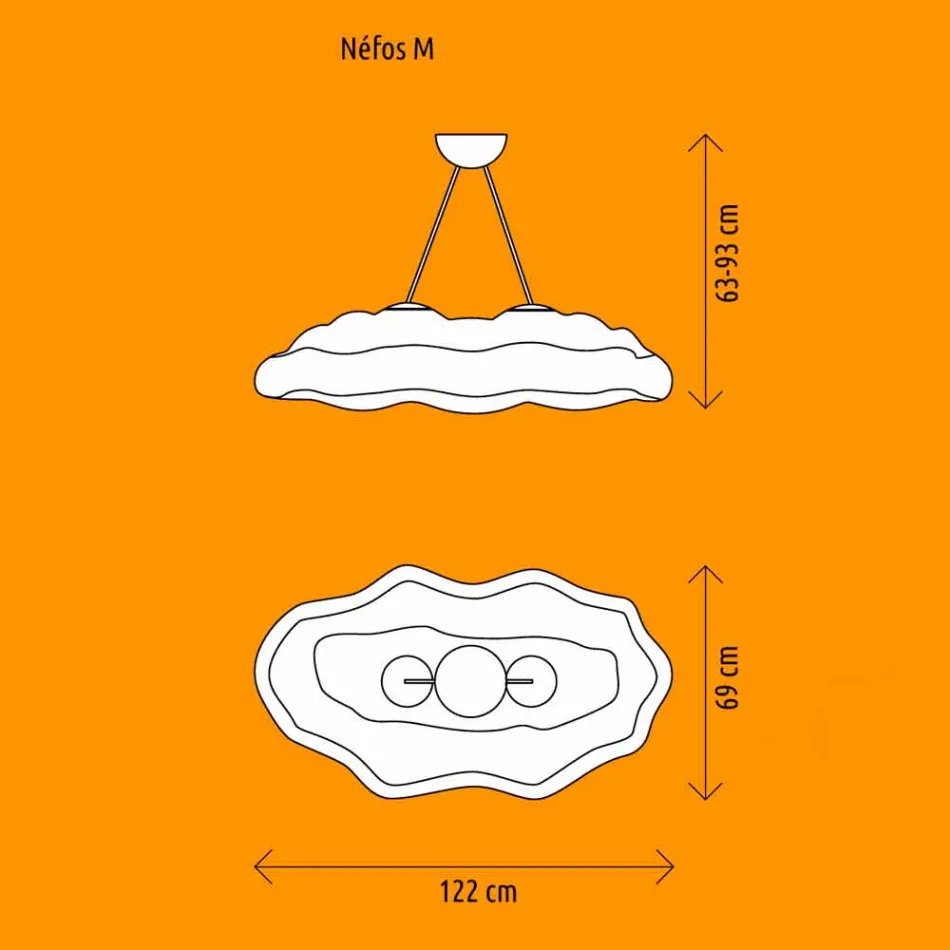 Suspension d'extérieur en plastique Cloud Design - Nefos - Myyour Viadurini