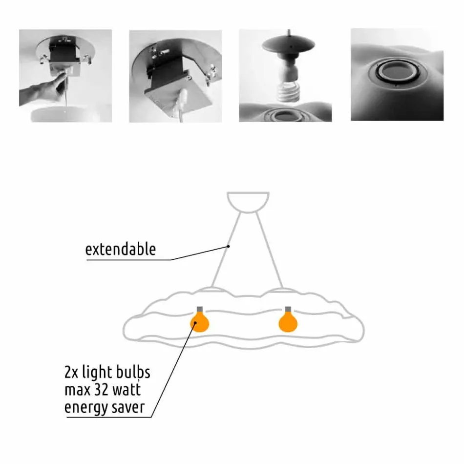 Suspension d'extérieur en plastique Cloud Design - Nefos - Myyour Viadurini