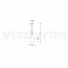 Suspension extérieure en aluminium fabriqué en Italie, Anusca Viadurini