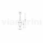 Suspension extérieure en aluminium fabriquée en Italie, Aquilina Viadurini