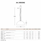 Lampe suspension petite acier Moonlight Viadurini