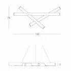 Lampe à suspension en polyéthylène White Slide Mesh produite en Italie Viadurini