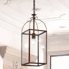 Lampe Carré pendentif en laiton avec 1 verre et de lumière Aida Viadurini