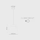 Lampe à suspension en céramique colorée fabriquée en Italie - Corcovado Viadurini