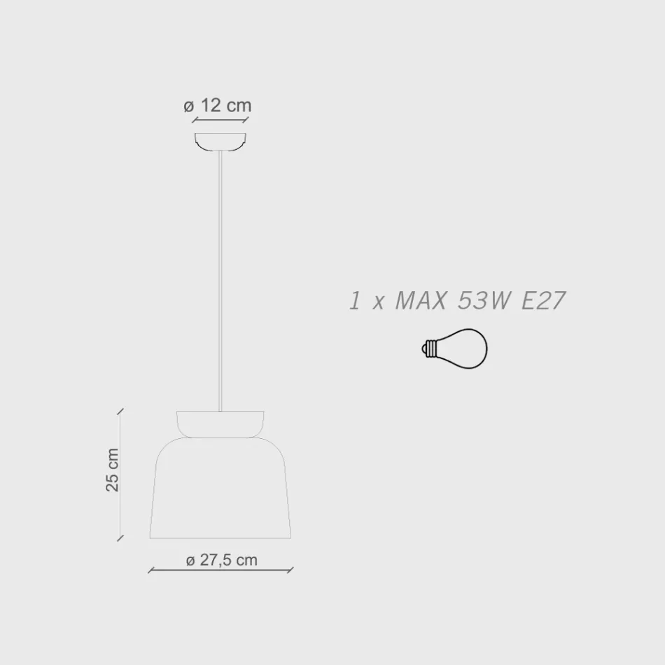 Lampe à suspension en céramique colorée fabriquée en Italie - Corcovado Viadurini