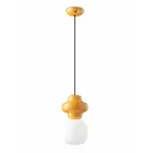 Lampe à suspension en céramique et verre fabriquée en Italie - Capocabana Viadurini