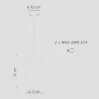 Lampe à suspension en céramique et verre fabriquée en Italie - Capocabana Viadurini