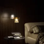 Lampe à suspension en métal et verre Made in Italy - Think Viadurini