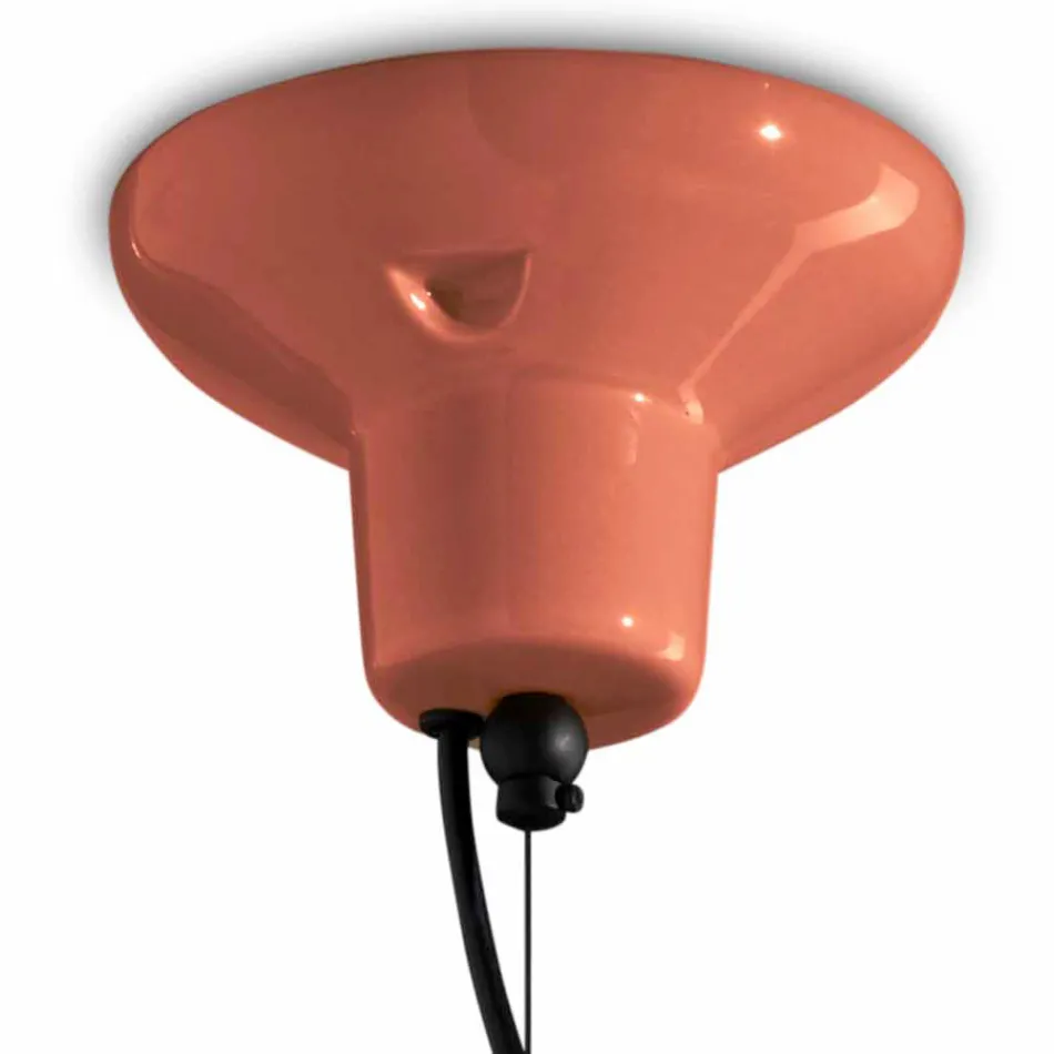 Lampe à suspension ronde en céramique fabriquée en Italie - Bumbum Viadurini