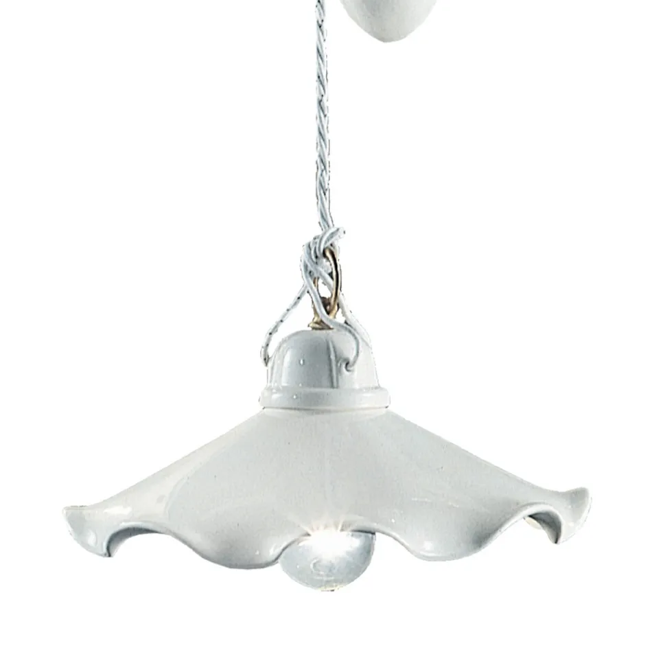 Suspension Ups and Down en céramique brillante ondulée - Belluno Viadurini