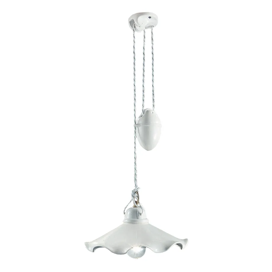 Suspension Ups and Down en céramique brillante ondulée - Belluno Viadurini