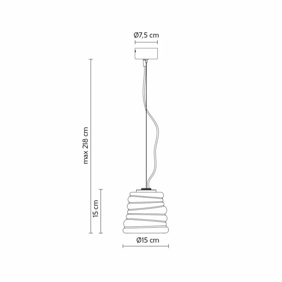 Lampe à Suspension de Salon en Verre Satiné Blanc 3 Dimensions - Doux Viadurini
