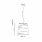 Lampe à Suspension de Salon en Verre Satiné Blanc 3 Dimensions - Doux Viadurini