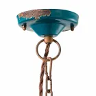 Suspension style industriel en céramique et fer Stephanie Viadurini