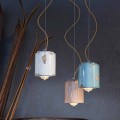 Lampe suspendue de design vintage en céramique Ferroluce