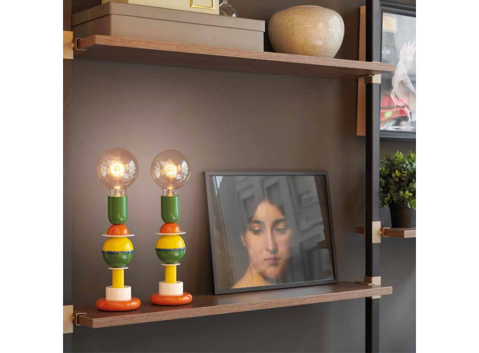 Lampe en aluminium multicolore Slide Otello Mini table fabriqué en Italie Viadurini