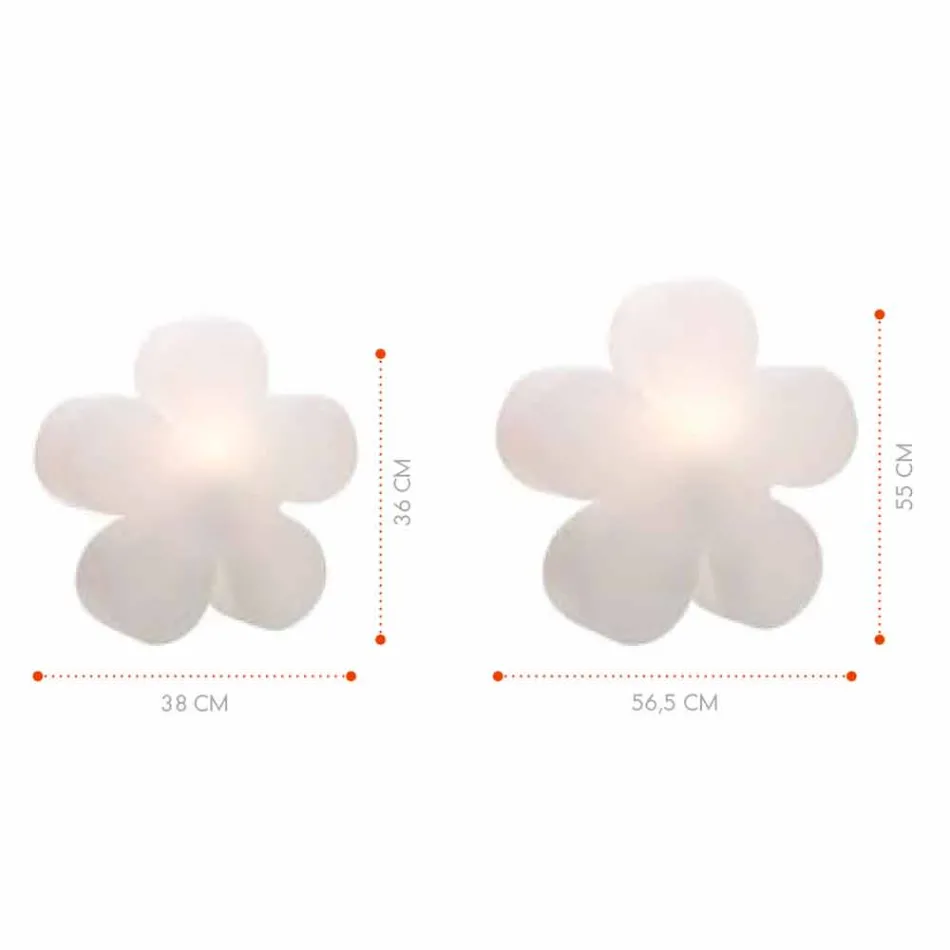 Lampe de table pour fleur de couleur design moderne intérieur ou extérieur - Fiorestar Viadurini