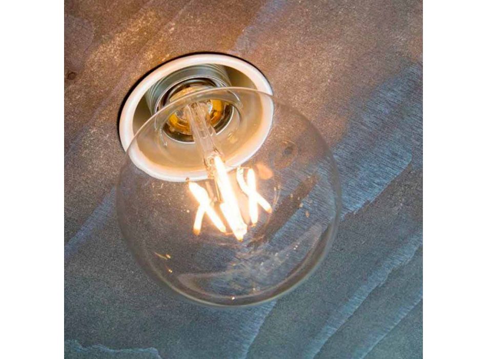 Lampe encastrée artisanale en aluminium blanc Made in Italy - Frana Viadurini