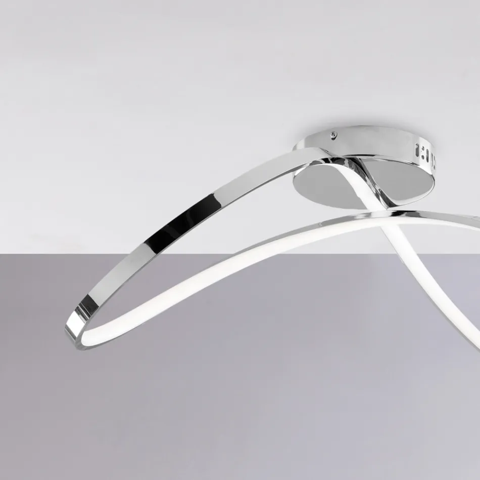 Lampe artisanale en verre et métal, idéale pour le salon et la chambre – Apollo Viadurini