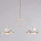 Lampe artisanale en verre et métal fabriquée en Italie pour le salon et la chambre - Merope Viadurini