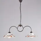 Lampe artisanale en verre et métal fabriquée en Italie pour le salon et la chambre - Merope Viadurini