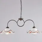 Lampe artisanale en verre et métal fabriquée en Italie pour le salon et la chambre - Merope Viadurini