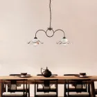 Lampe artisanale en verre et métal fabriquée en Italie pour le salon et la chambre - Merope Viadurini