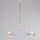 Lampe artisanale en verre et métal fabriquée en Italie pour le salon et la chambre - Merope Viadurini