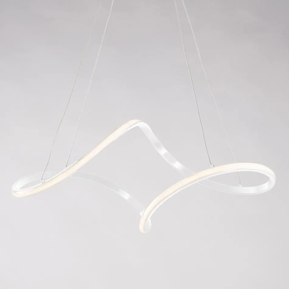 Lampe artisanale en verre et métal, fabriquée en Italie, pour salon et chambre - Pictor Viadurini