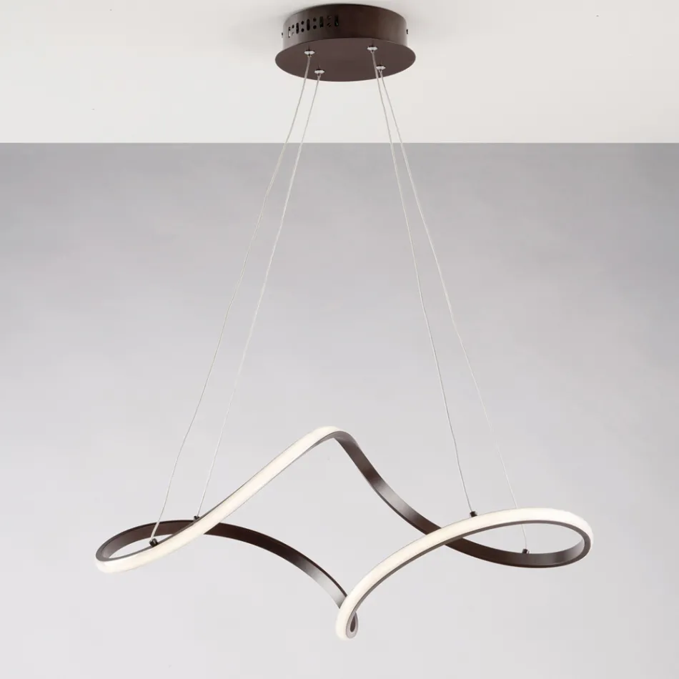 Lampe artisanale en verre et métal, fabriquée en Italie, pour salon et chambre - Pictor Viadurini