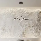 Lampe artisanale en verre et métal, fabriquée en Italie, pour salon et chambre - Pictor Viadurini