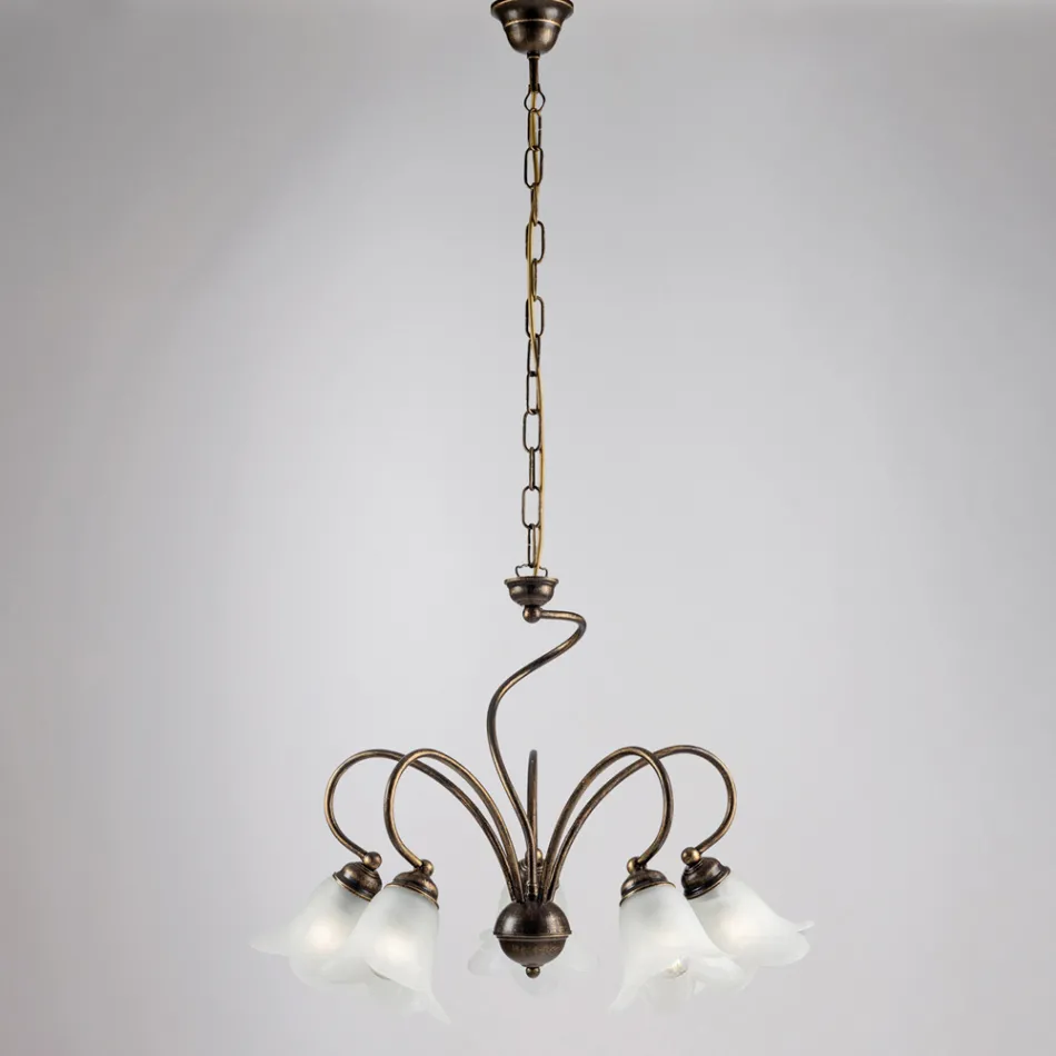 Lampe en verre et métal fabriquée à la main pour espaces raffinés – Cometa Viadurini