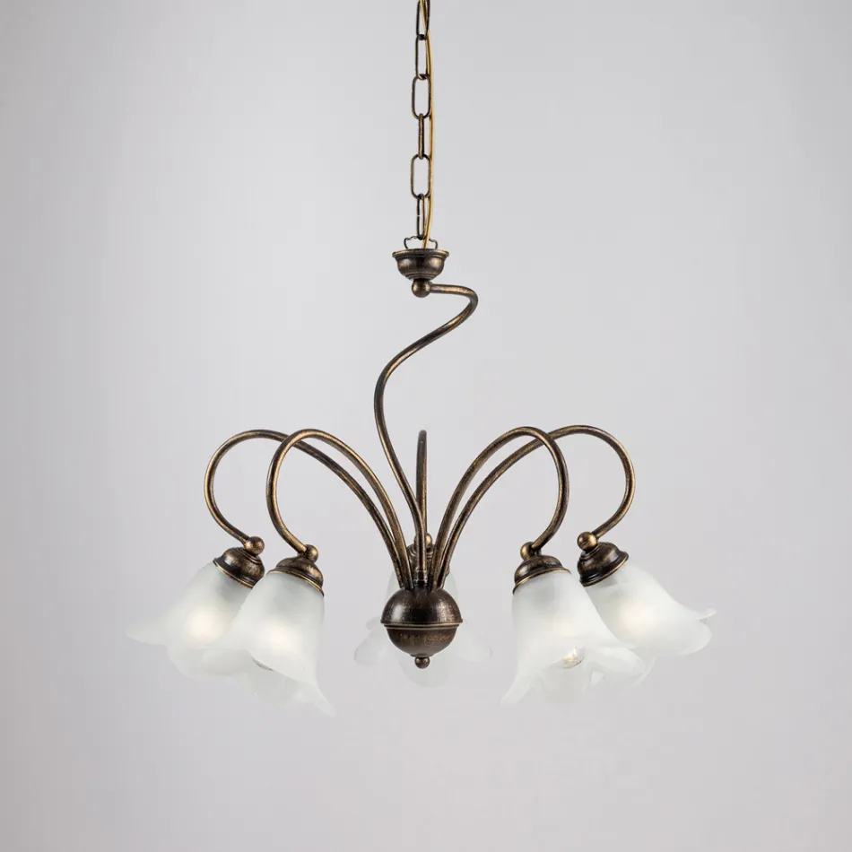 Lampe en verre et métal fabriquée à la main pour espaces raffinés – Cometa Viadurini