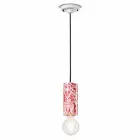 Lampe à suspension cylindrique en céramique colorée Made in Italy - Ferroluce Pi Viadurini
