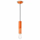 Lampe à suspension cylindrique en céramique colorée Made in Italy - Ferroluce Pi Viadurini