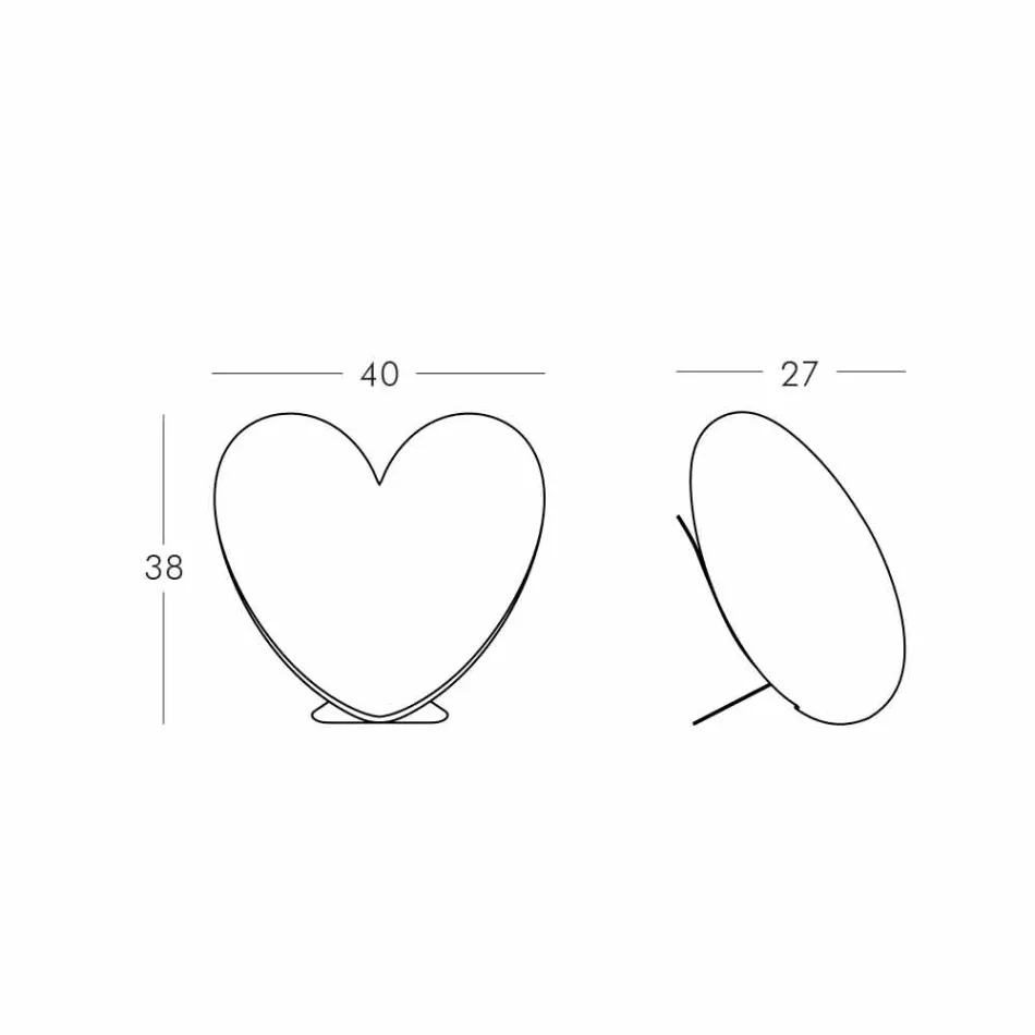 Lampe de table colorée Slide Love fabriquée en Italie Viadurini