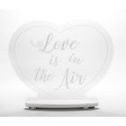 Lampe de table coeur en plexiglas transparent Made in Italy - Heartlamp Viadurini