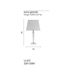 Lampe de support et abat-jour en verre fait main italien classique - Malaisie Viadurini