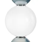 Lampe de table à trois lumières en verre et métal, fabriquée en Italie - Lumira Viadurini