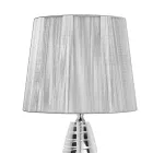 Lampe de table en cristal classique et abat-jour carré de luxe - Squilla Viadurini