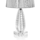 Lampe de table en cristal classique et abat-jour carré de luxe - Squilla Viadurini