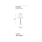 Lampe d'Appui Classique en Métal Doré, Cristal et Abat-jour - Similo Viadurini