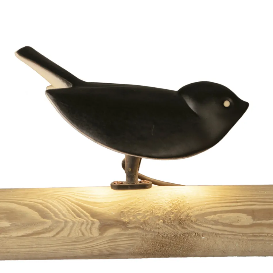 Lampe de table en faïence toscane émaillée Made in Italy - Uccellino Viadurini