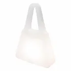 Lampe de table en plastique blanc de design moderne pour intérieur - Borsastar Viadurini