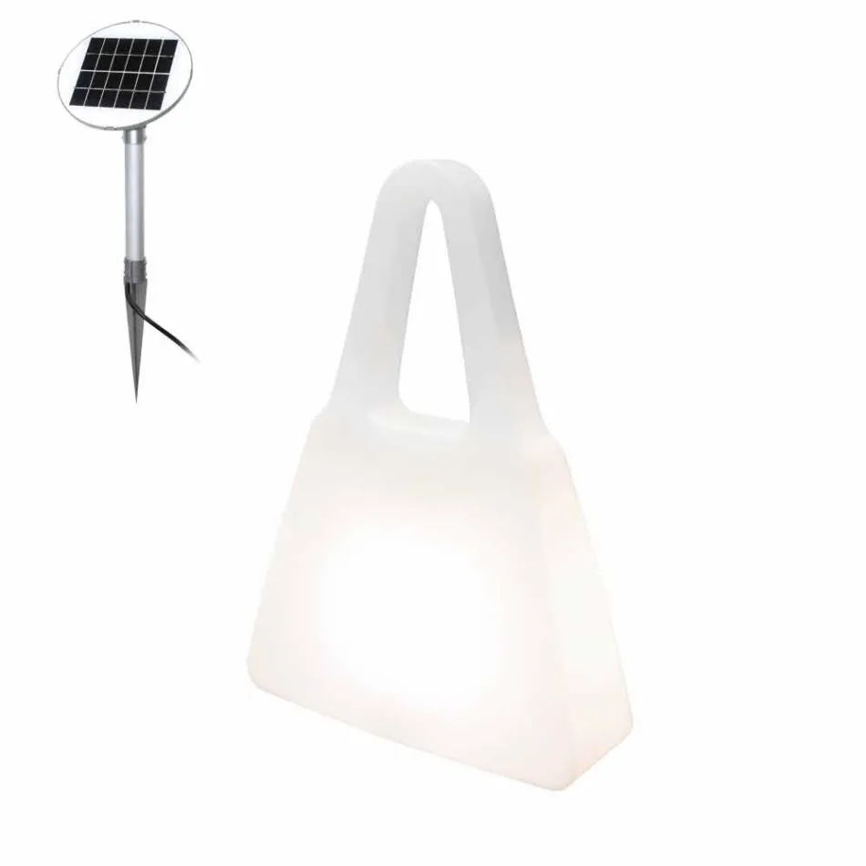 Lampe de table en plastique blanc de design moderne pour intérieur - Borsastar Viadurini