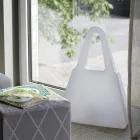 Lampe de table en plastique blanc de design moderne pour intérieur - Borsastar Viadurini