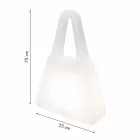 Lampe de table en plastique blanc de design moderne pour intérieur - Borsastar Viadurini