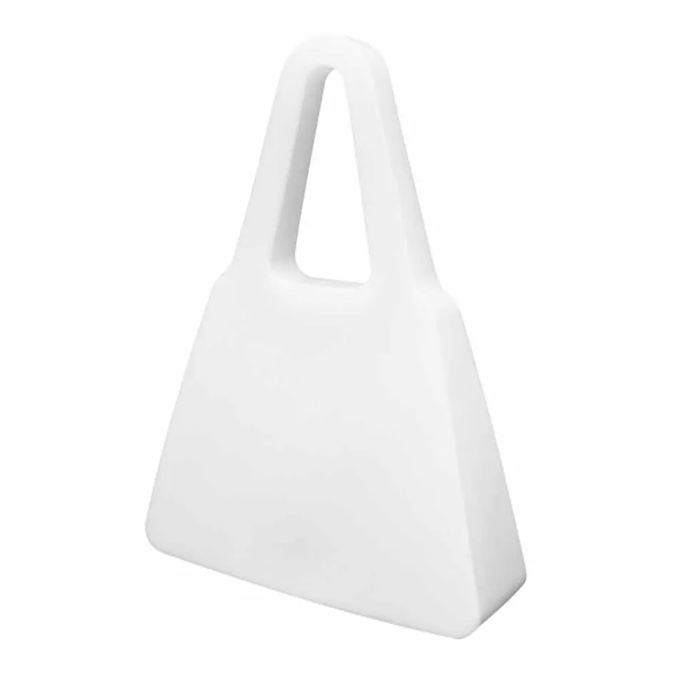 Lampe de table en plastique blanc de design moderne pour intérieur - Borsastar Viadurini