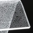 Lampe sur pied LED Acrylique Cristal Décoration Laser - Possett Viadurini